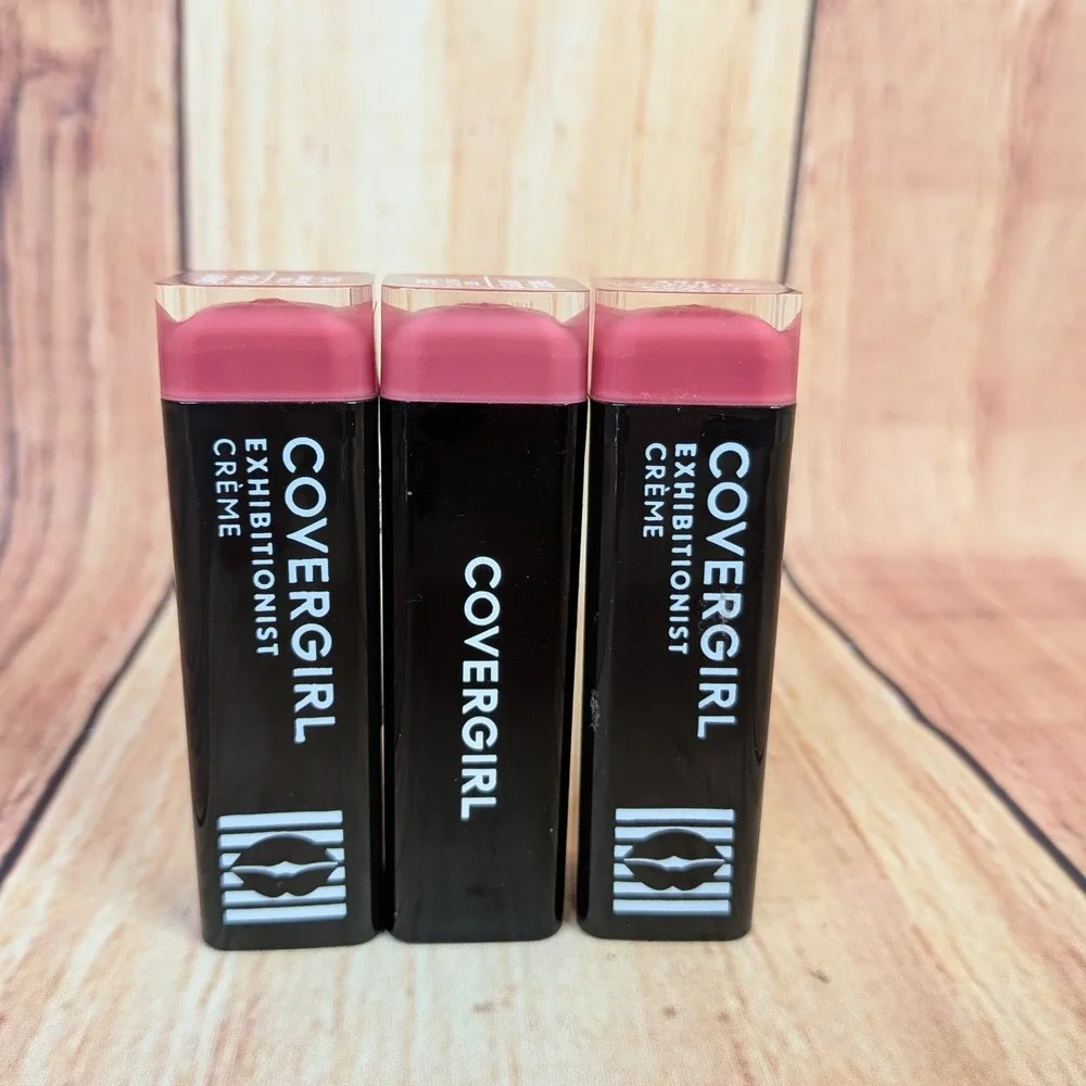 3 Pk Covergirl Exhibitionist Lipstick 395 Darling Kiss Cream 3.5g